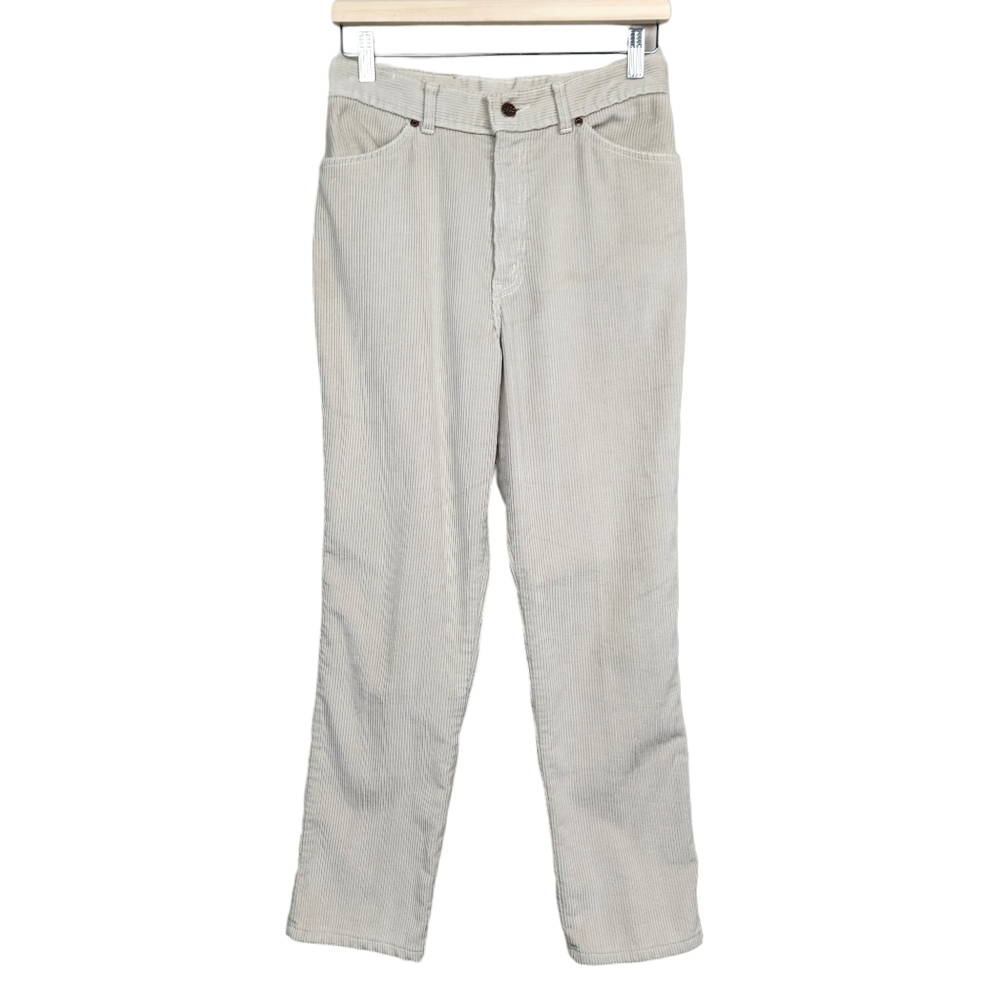 Chic by H.I.S. Vintage Y2K Cream Corduroy Jeans Pants High Rise Women's Size 27